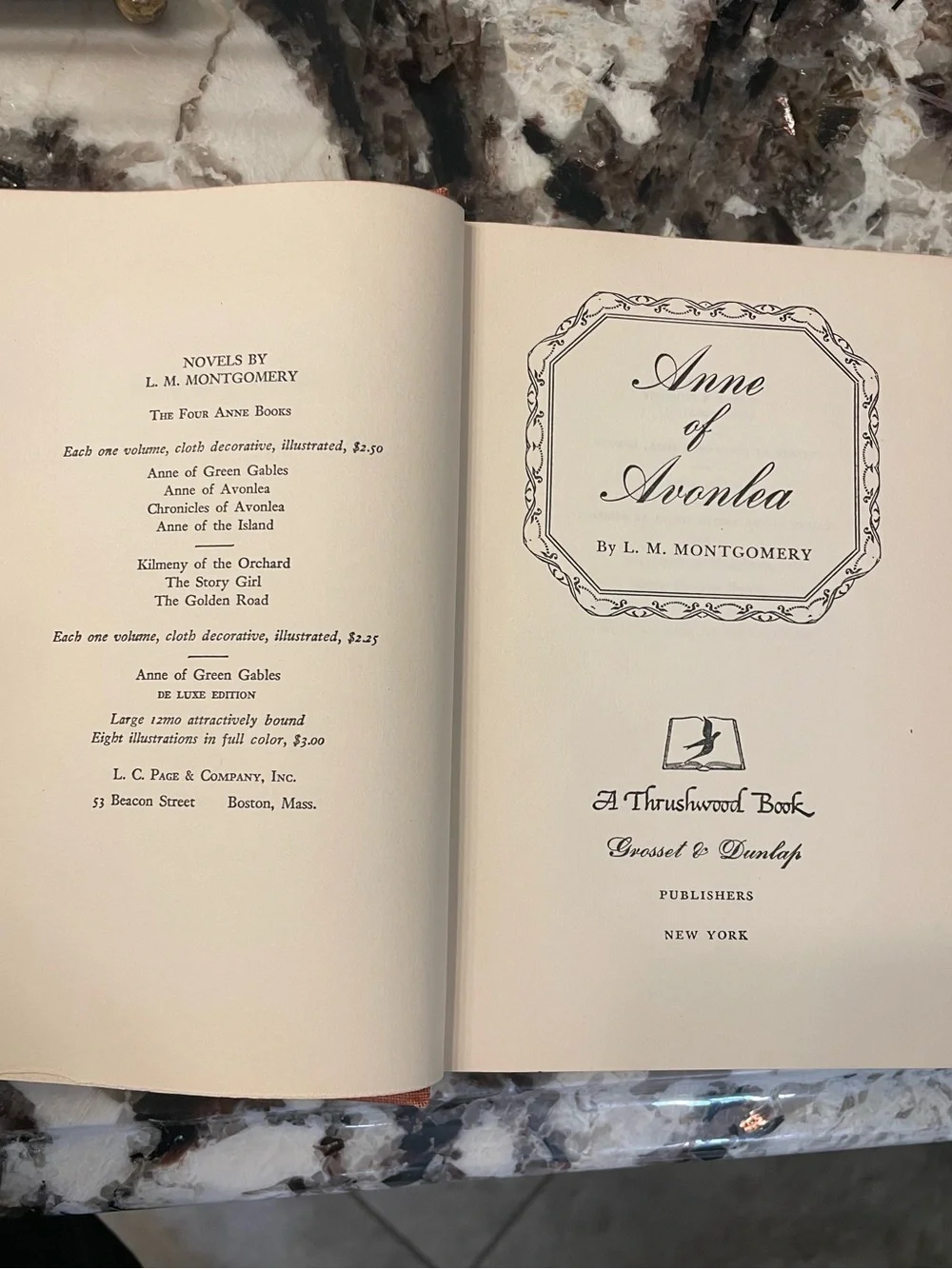 1935 Anne of Green Gables & Anne of Avonlea Set, A Thrushwood Books Vintage